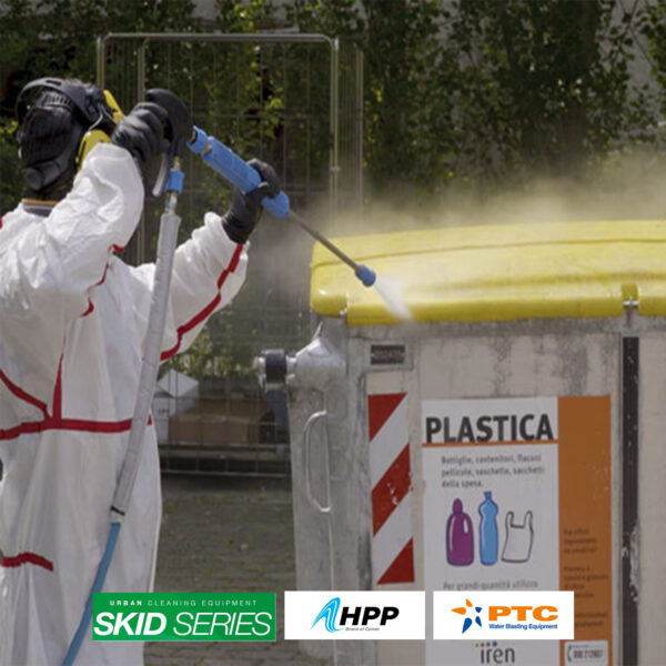 Sistemas de lavado con agua caliente a alta presión serie Skid