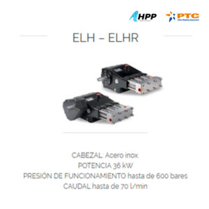 Bomba hidrojet serie ELH-ELHR para agua a alta presión