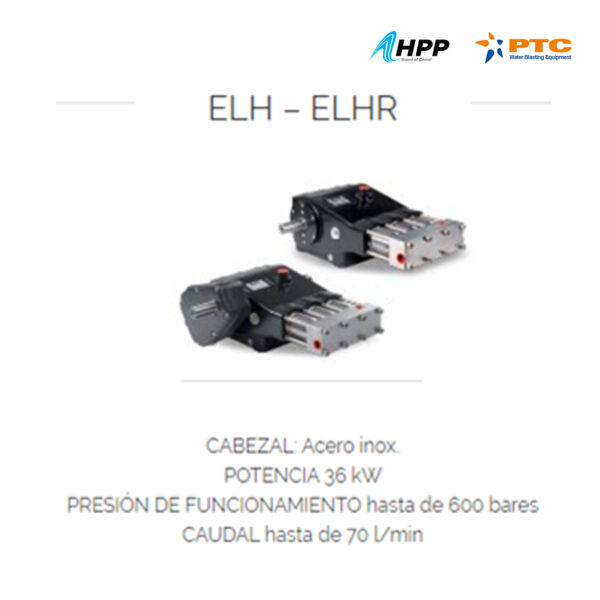 Bomba hidrojet serie ELH-ELHR para agua a alta presión